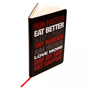 Motivational Notebook - Hardback A5 Black/Red